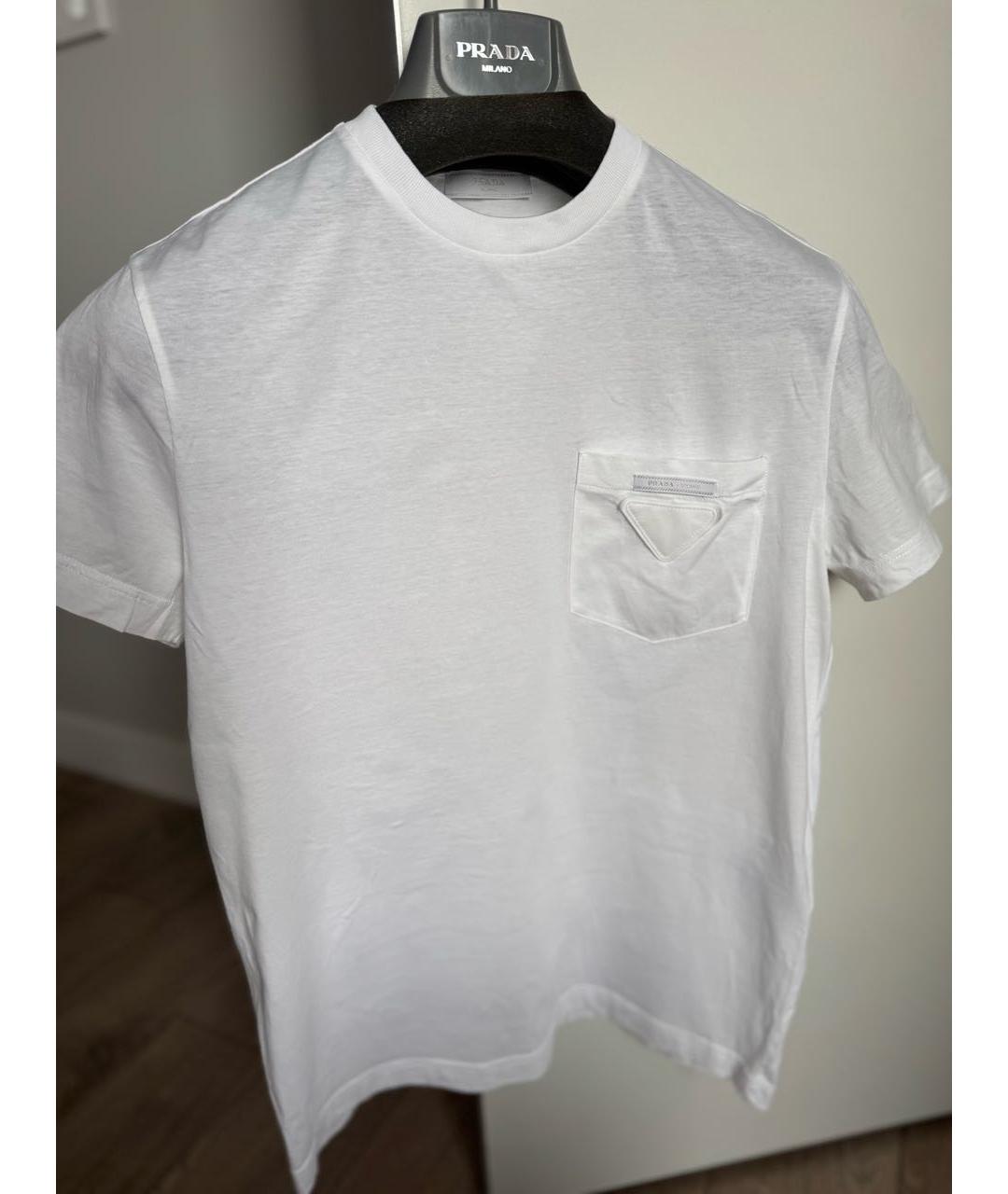 PRADA Белая хлопковая футболка, фото 7