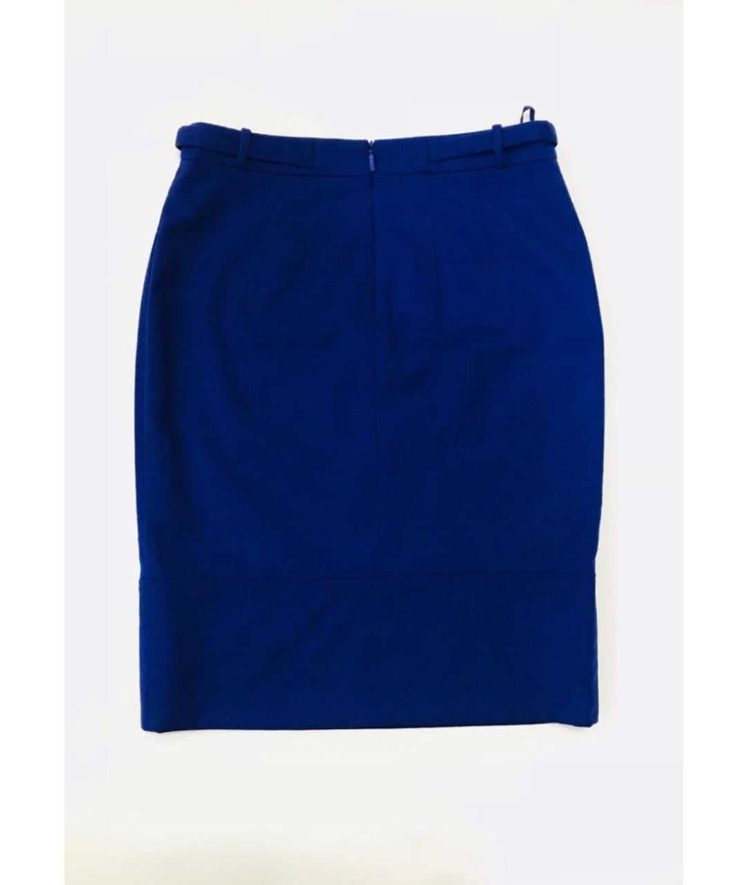 HUGO BOSS Синяя шерстяная юбка мини, фото 2
