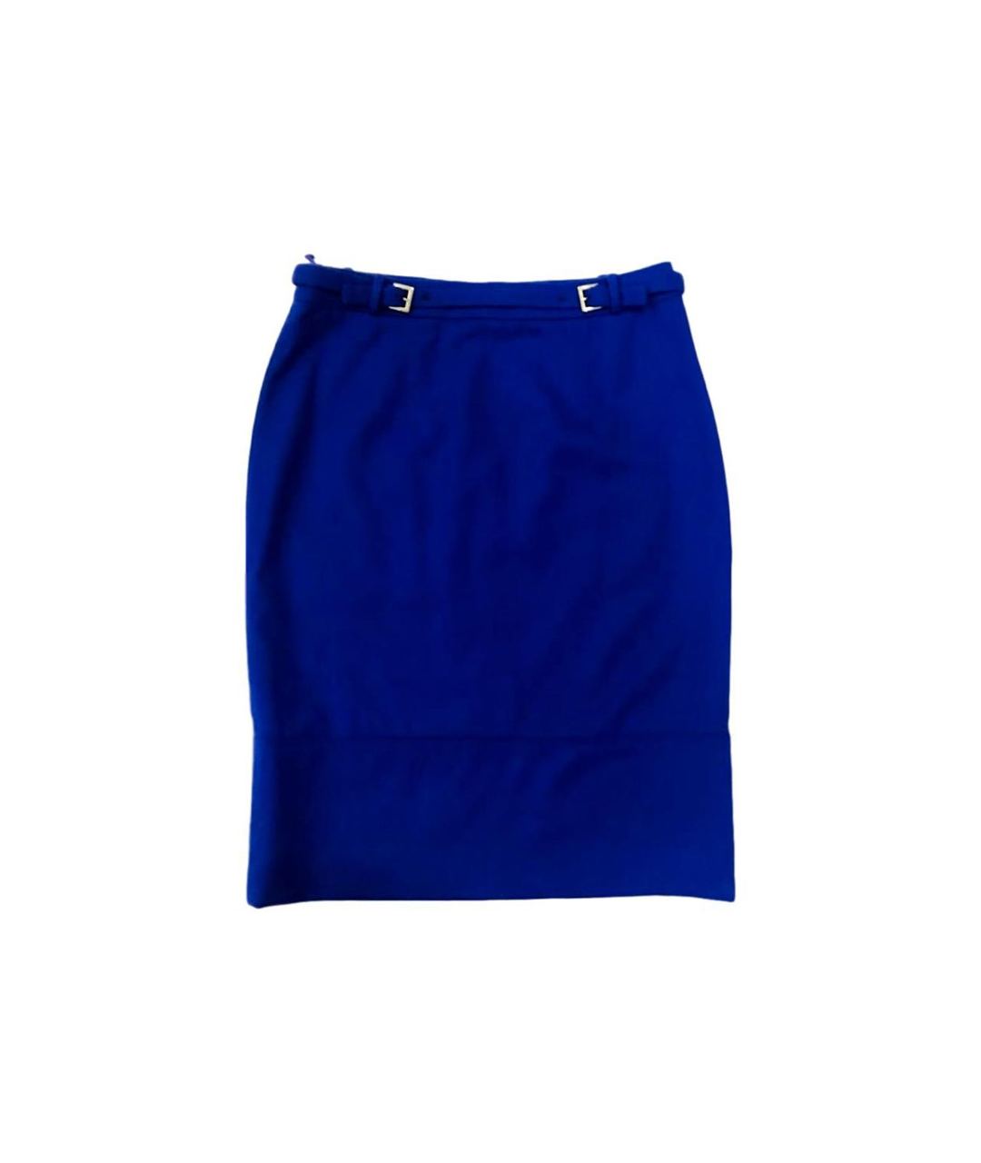 HUGO BOSS Синяя шерстяная юбка мини, фото 1