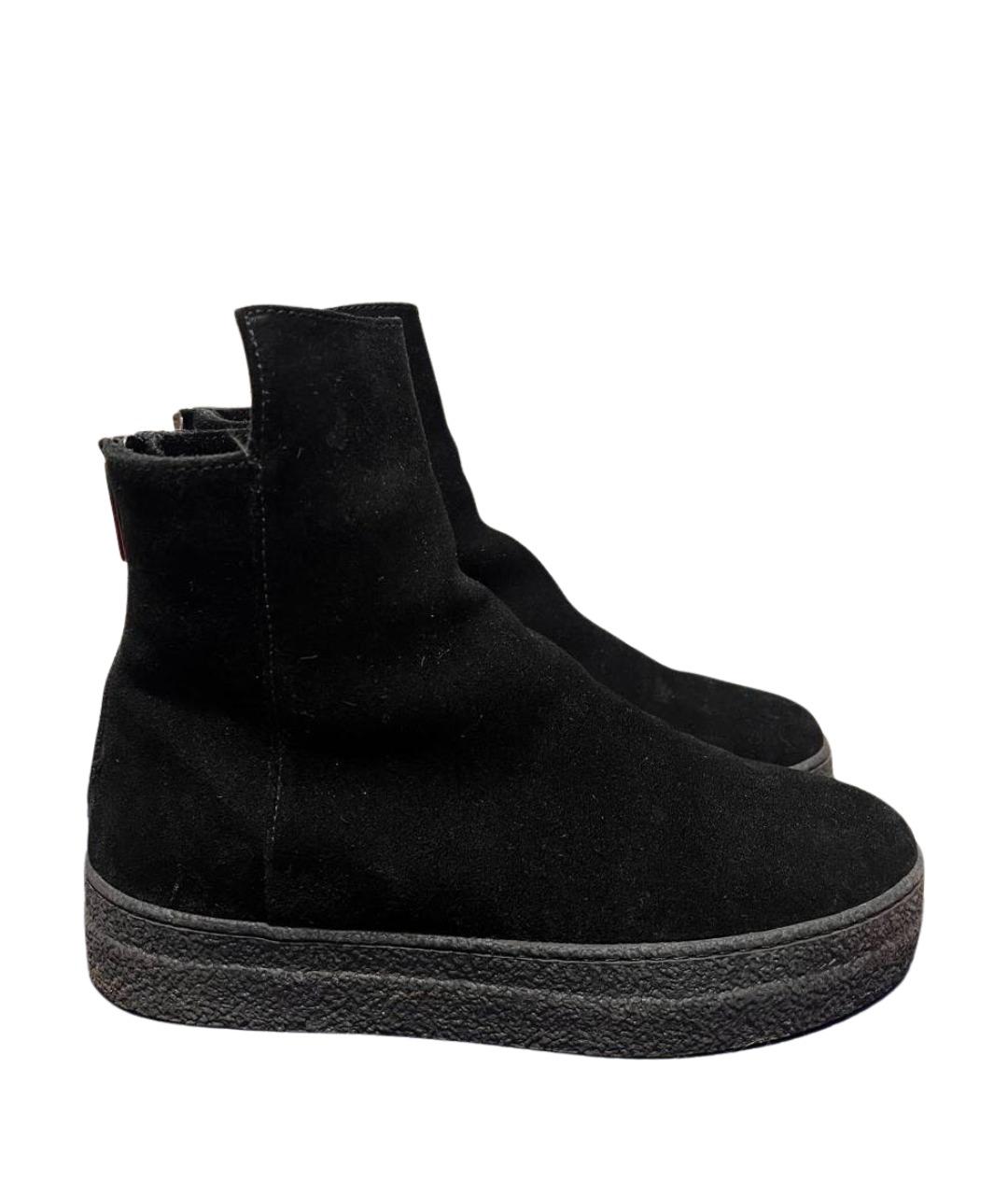 Principe di Bologna Черные замшевые ботинки, фото 1