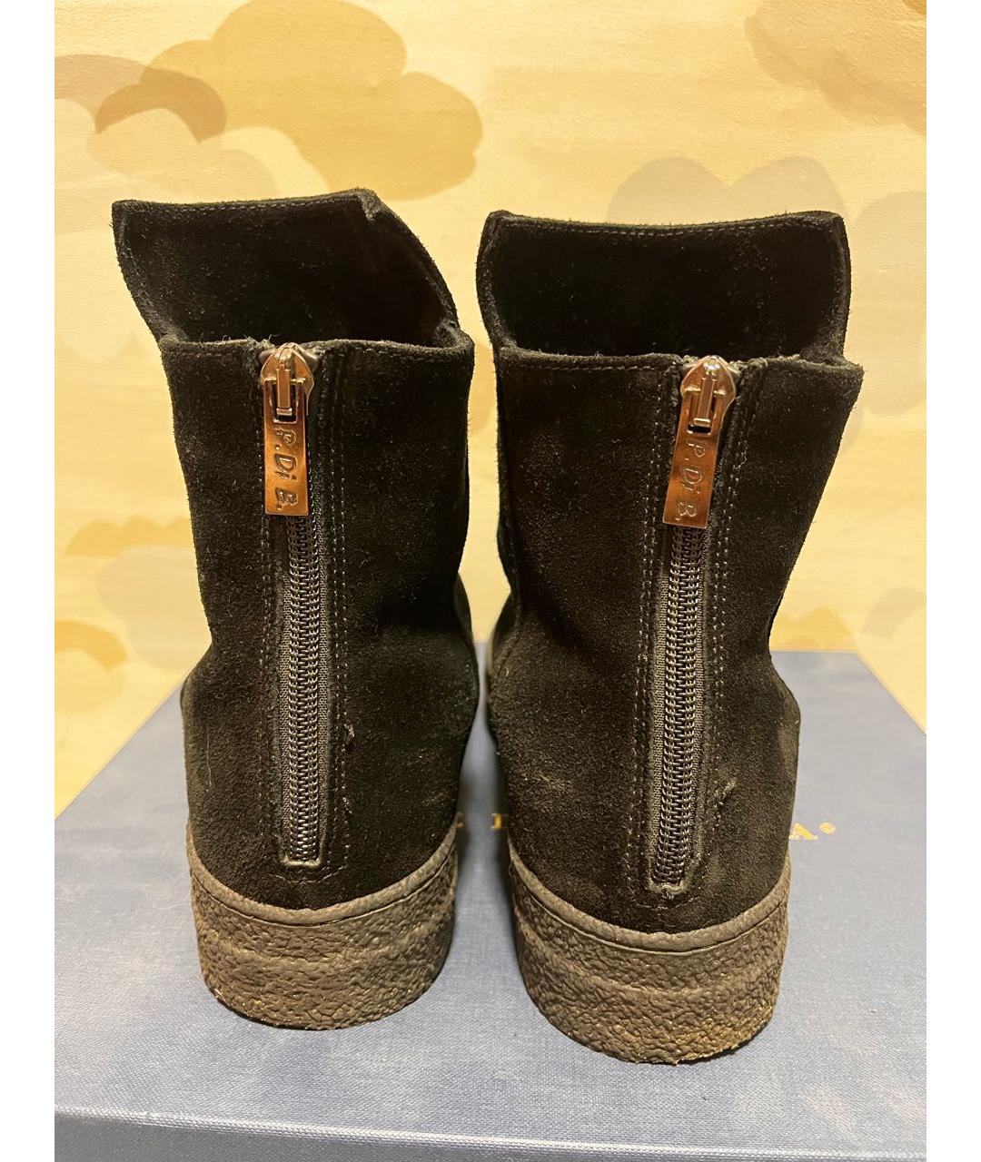 Principe di Bologna Черные замшевые ботинки, фото 4