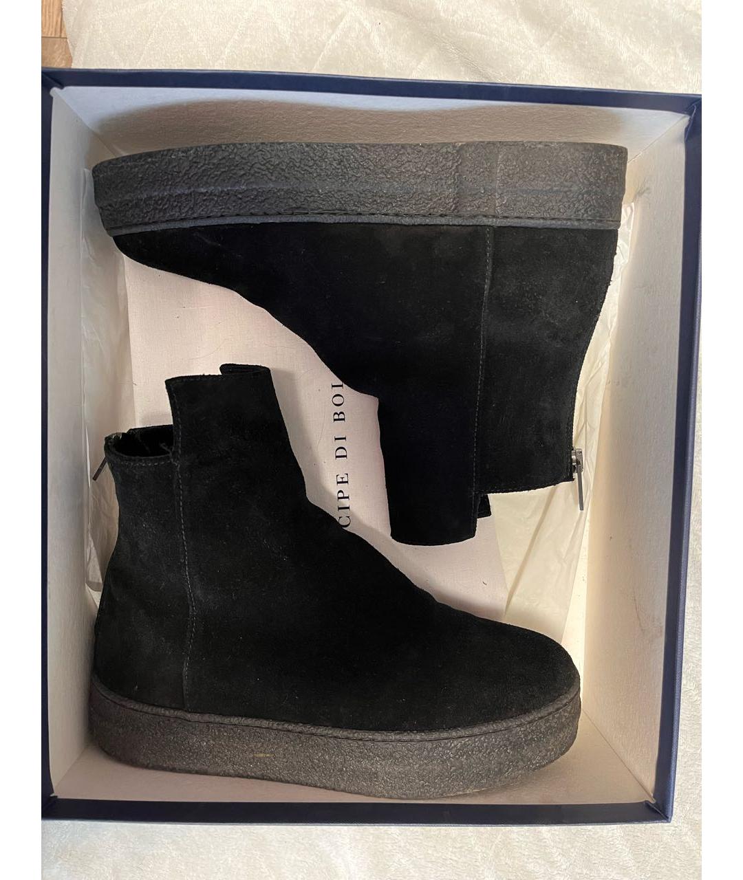 Principe di Bologna Черные замшевые ботинки, фото 7