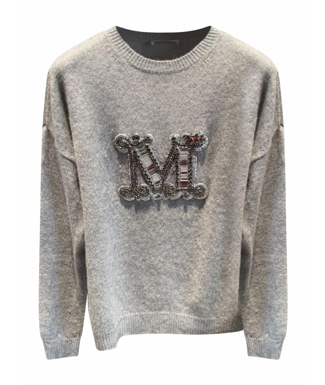 MAX MARA Серый кашемировый джемпер / свитер, фото 1