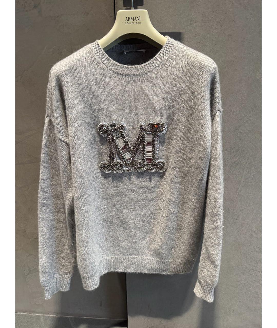 MAX MARA Серый кашемировый джемпер / свитер, фото 6