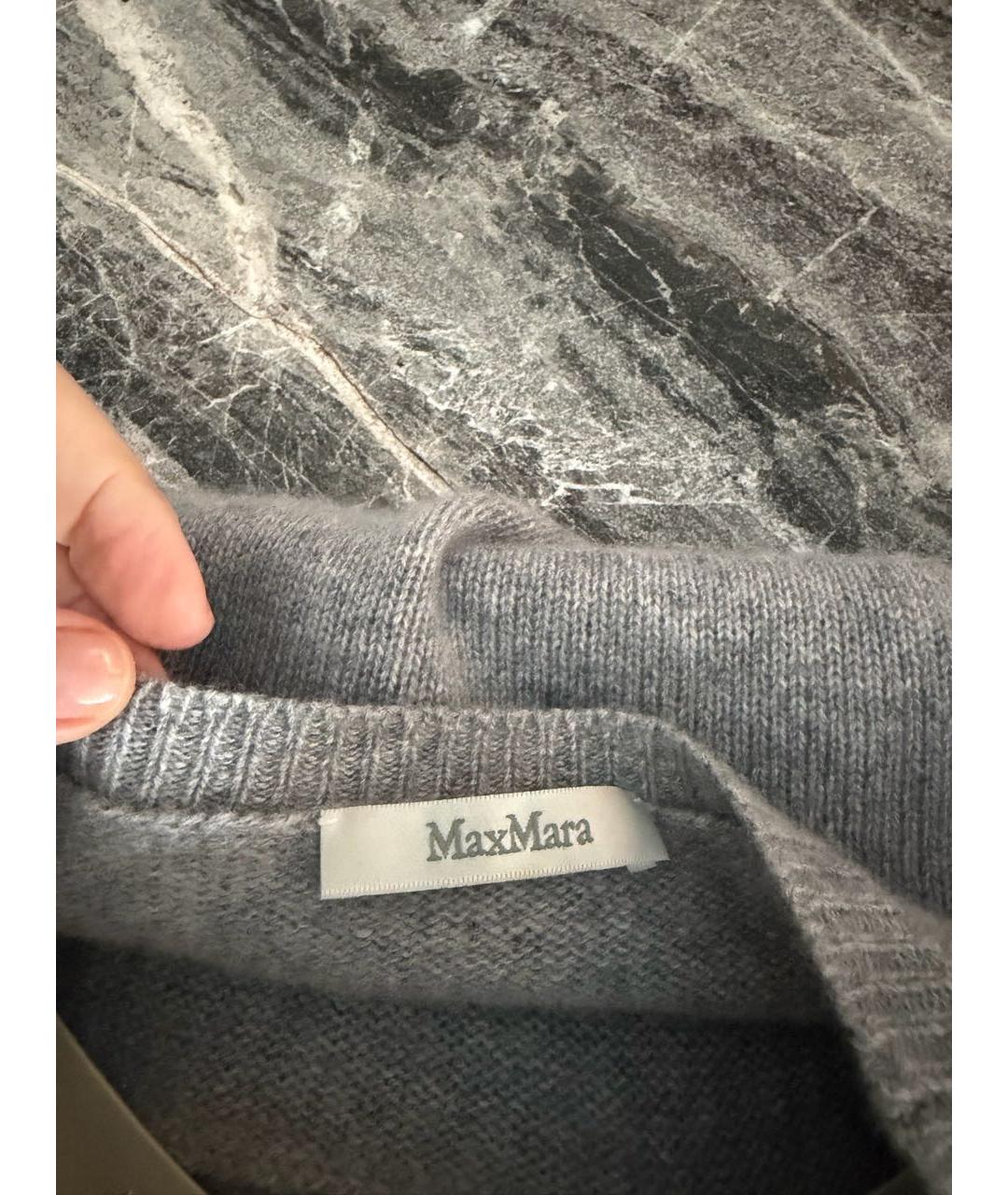 MAX MARA Серый кашемировый джемпер / свитер, фото 3