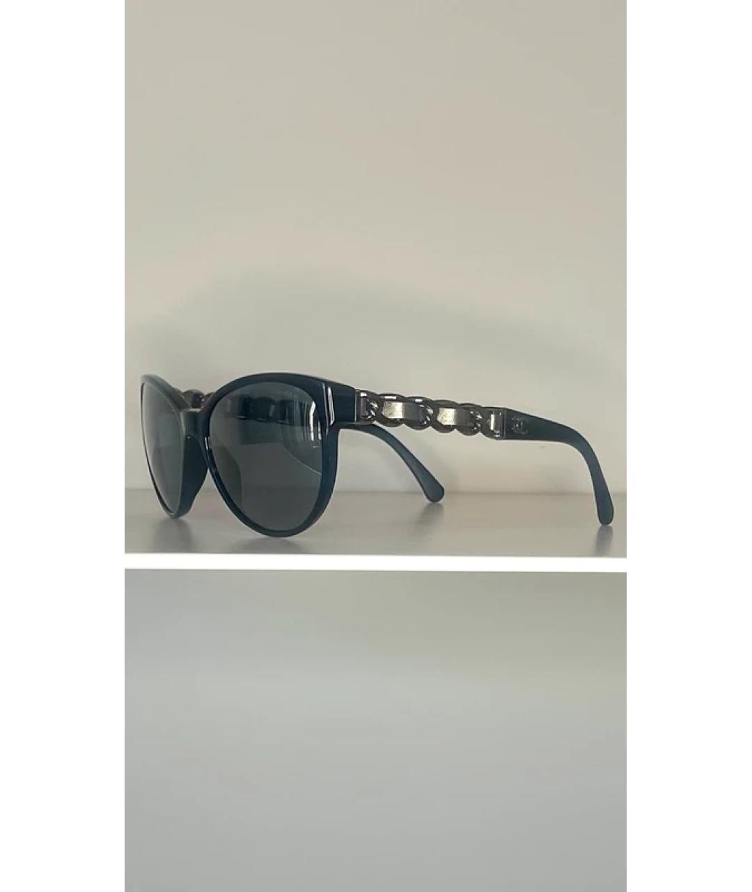 CHANEL Черные пластиковые солнцезащитные очки, фото 9