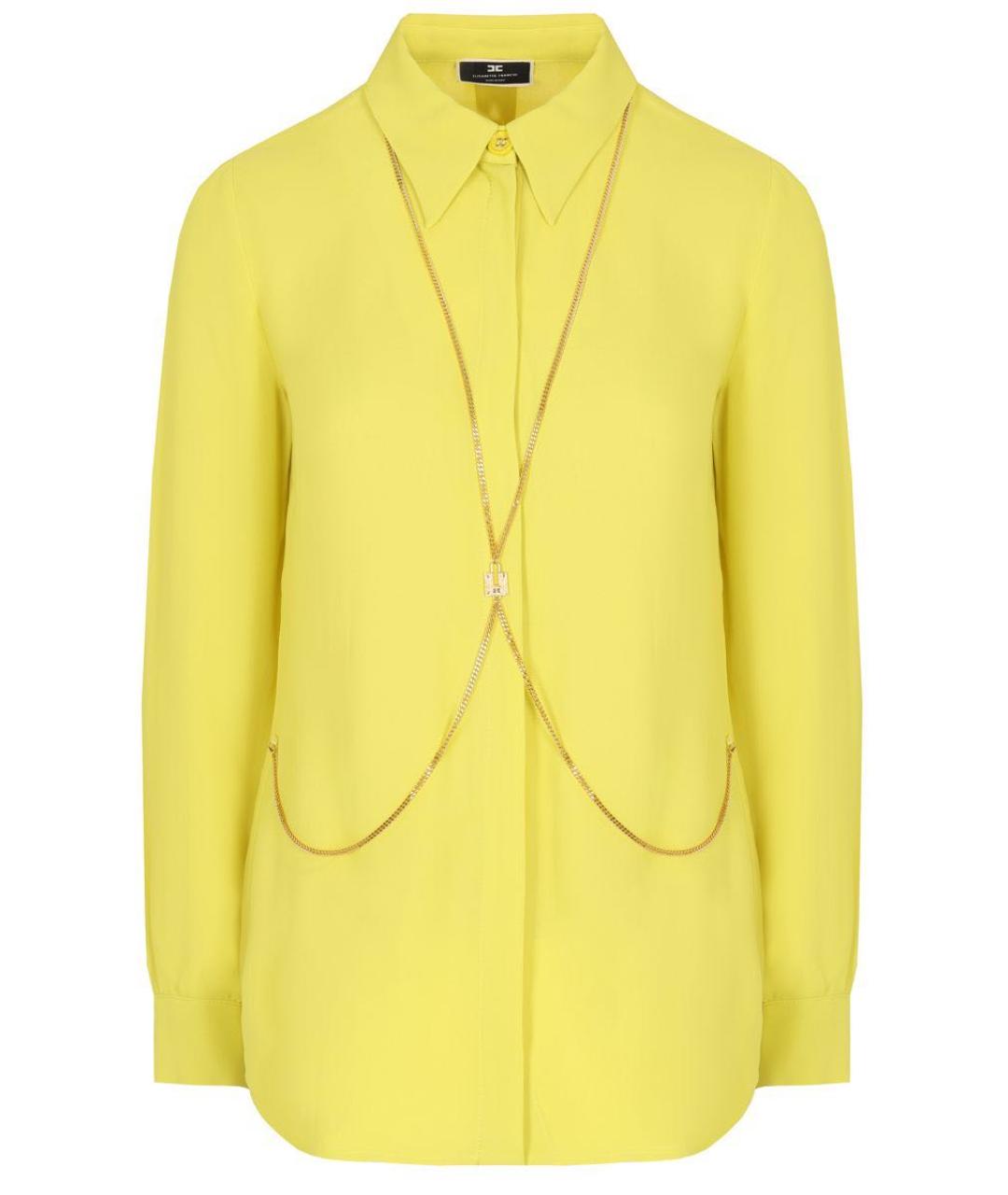 ELISABETTA FRANCHI Желтая вискозная блузы, фото 1