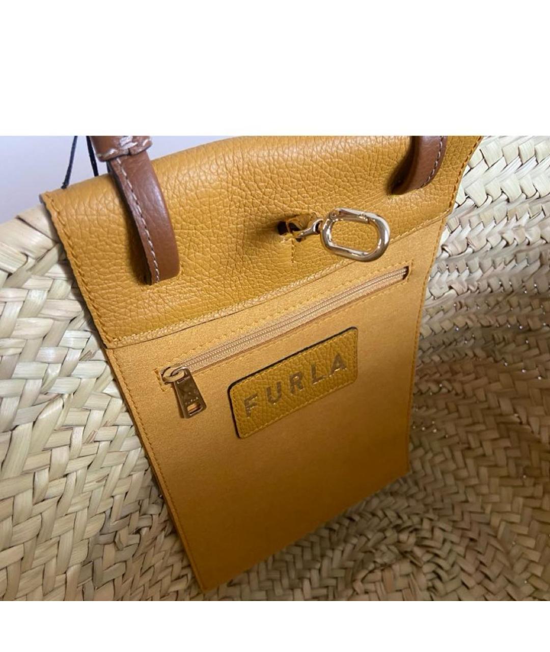 FURLA Бежевая сумка с короткими ручками, фото 4