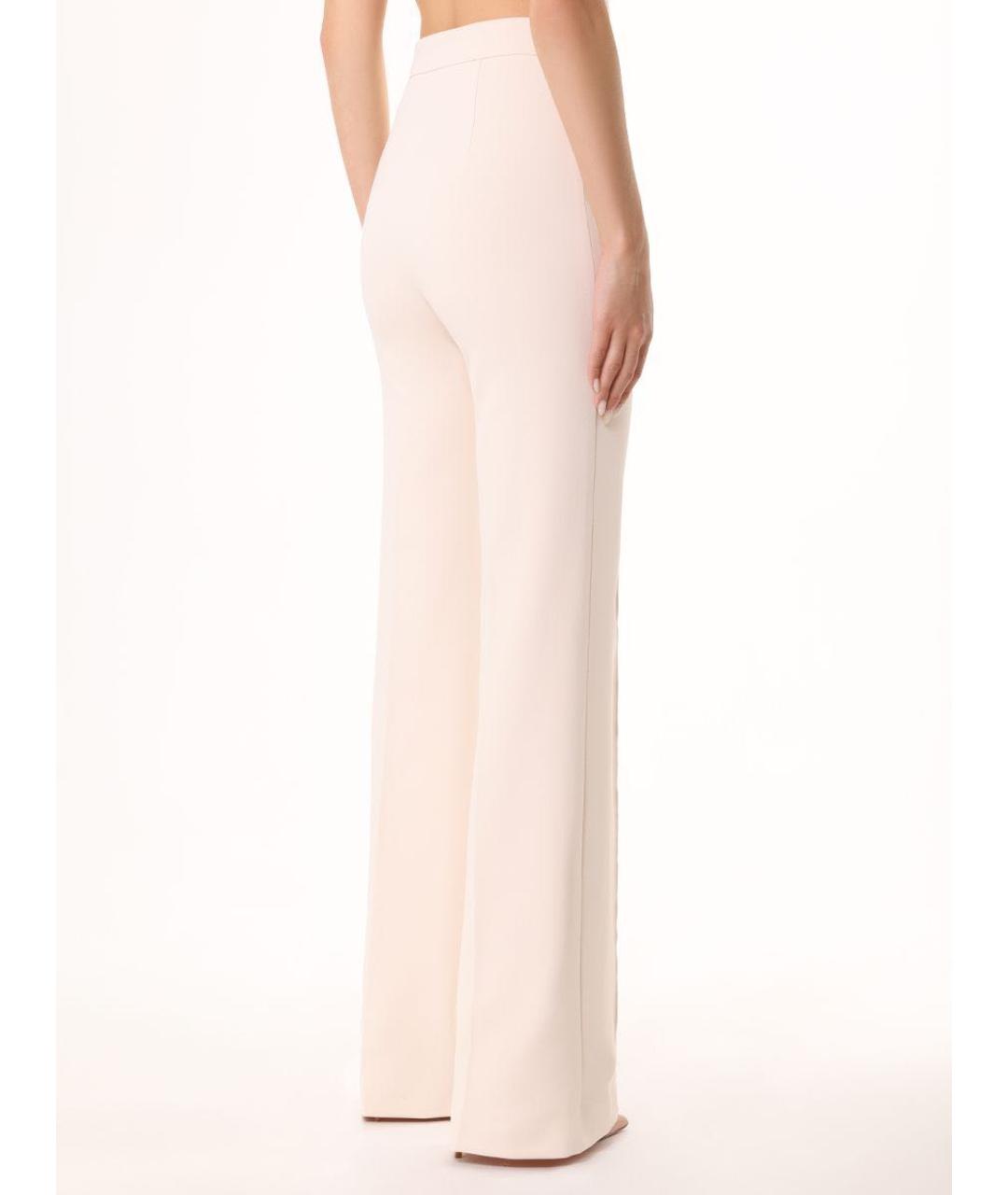 ELISABETTA FRANCHI Бежевые полиэстеровые брюки узкие, фото 2