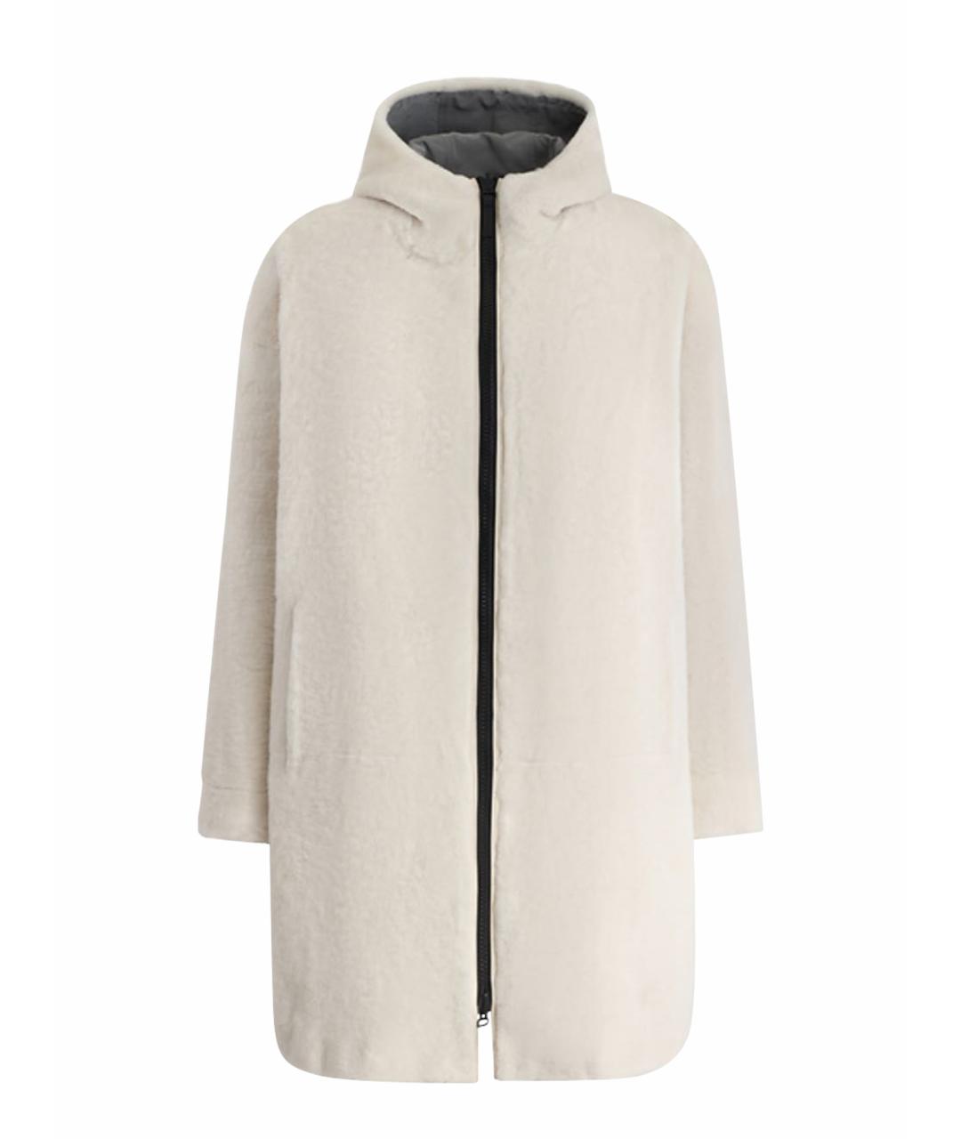 ARMY YVES SALOMON Белая меховая парка, фото 1