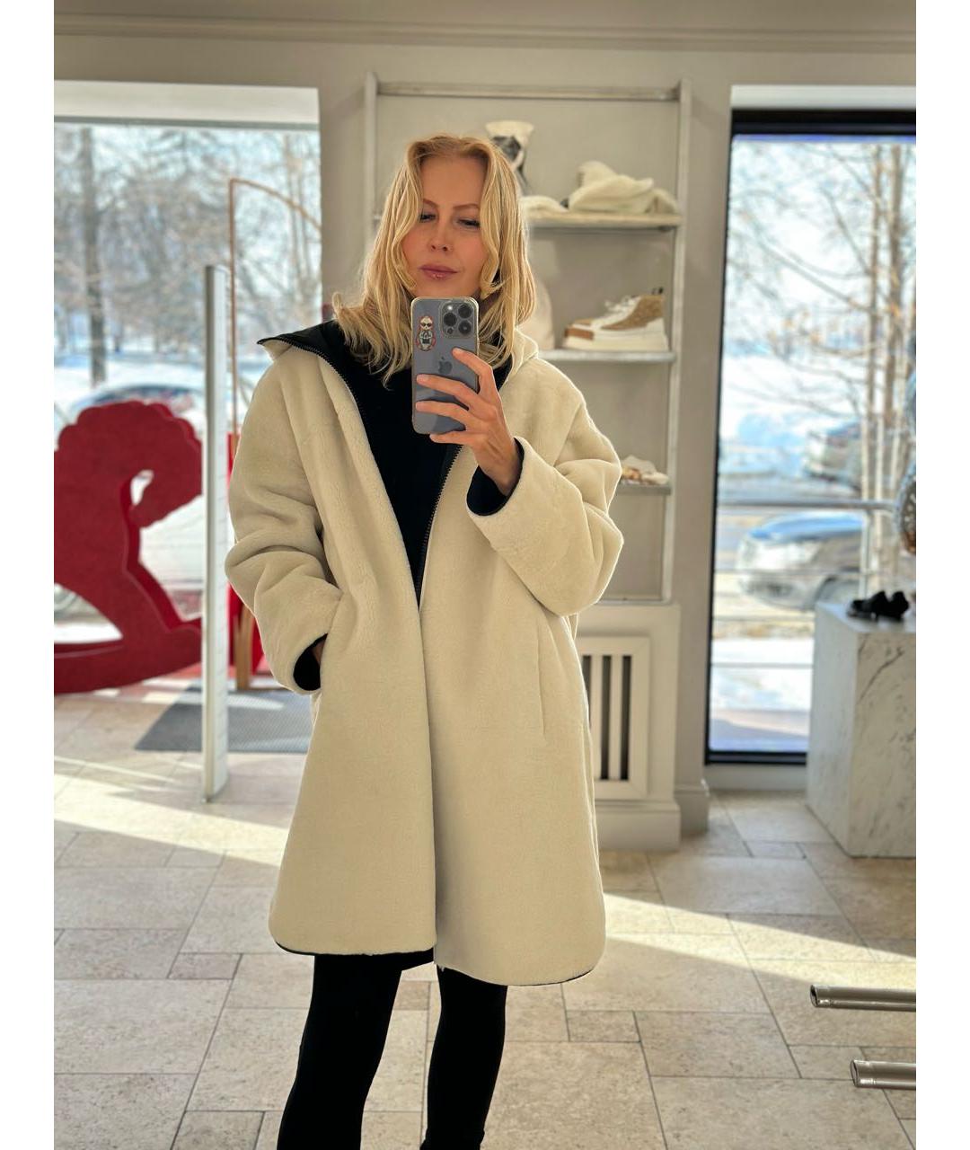 ARMY YVES SALOMON Белая меховая парка, фото 7