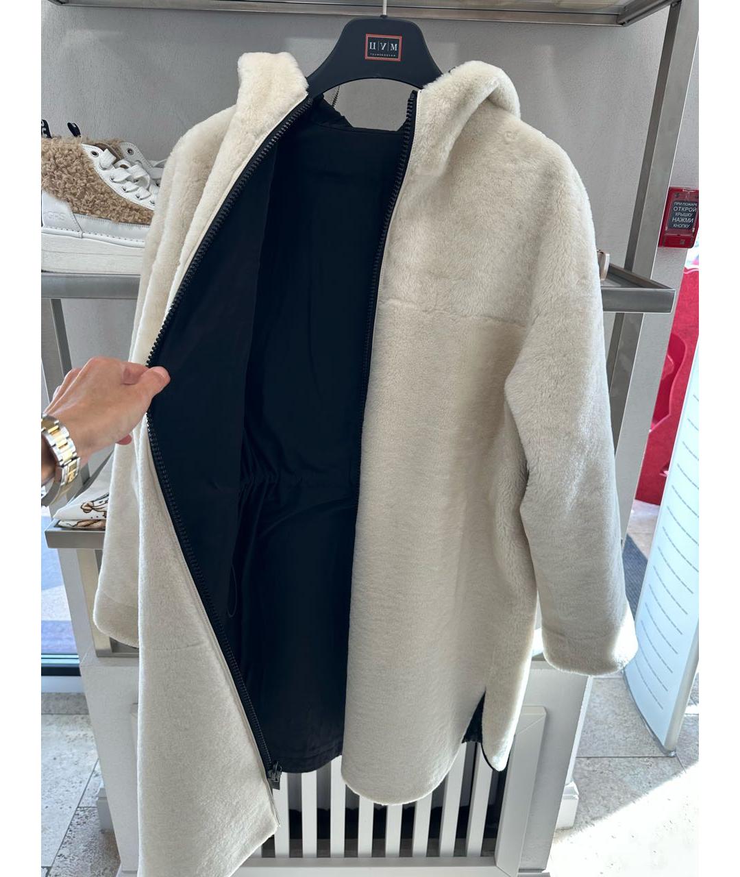 ARMY YVES SALOMON Белая меховая парка, фото 4