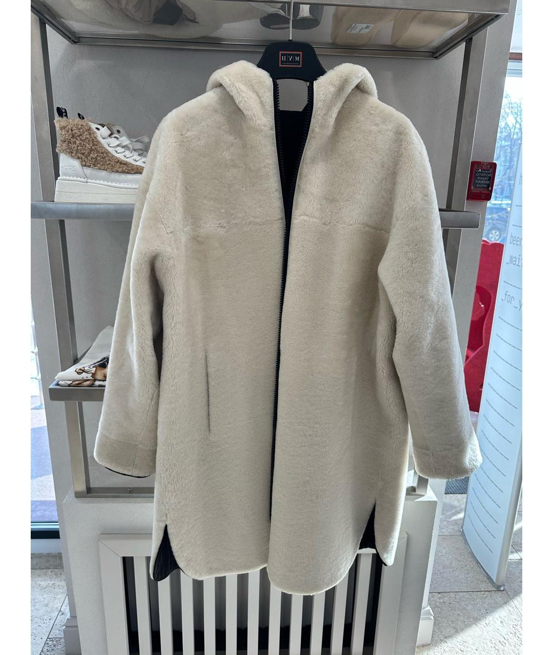 ARMY YVES SALOMON Белая меховая парка, фото 2