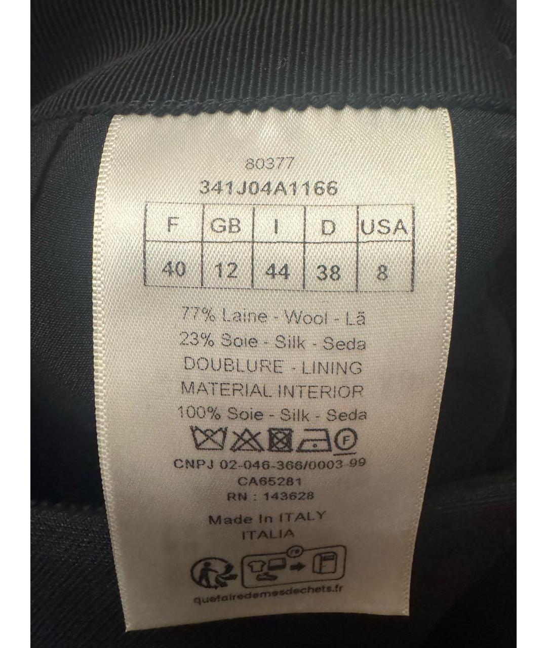 CHRISTIAN DIOR Черный шерстяной костюм с юбками, фото 4