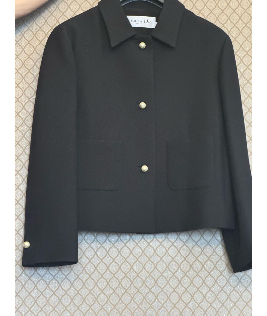 CHRISTIAN DIOR Черный шерстяной костюм с юбками, фото 2