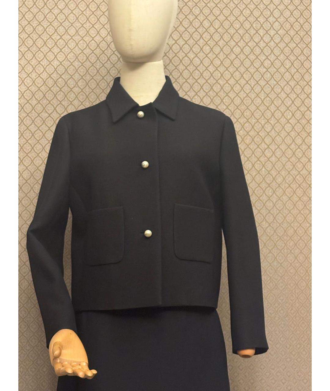 CHRISTIAN DIOR Черный шерстяной костюм с юбками, фото 5