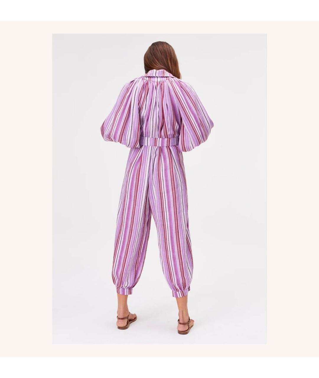 LISA MARIE FERNANDEZ Мульти льняной комбинезон, фото 3