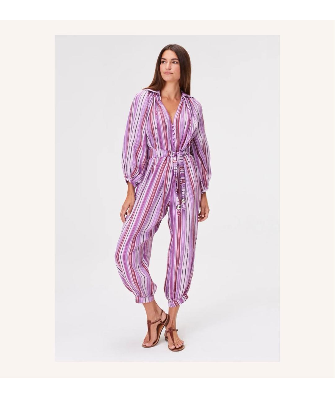 LISA MARIE FERNANDEZ Мульти льняной комбинезон, фото 6