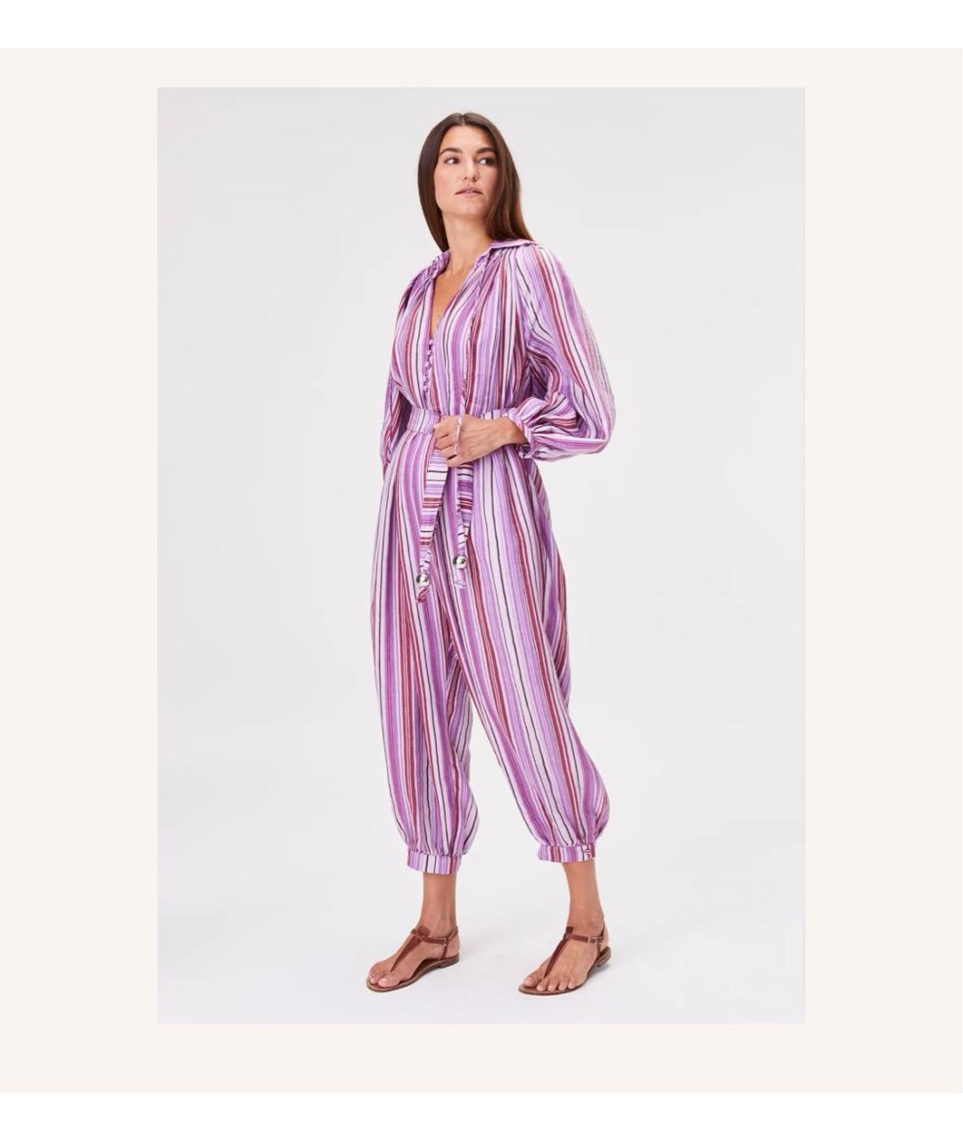 LISA MARIE FERNANDEZ Мульти льняной комбинезон, фото 2