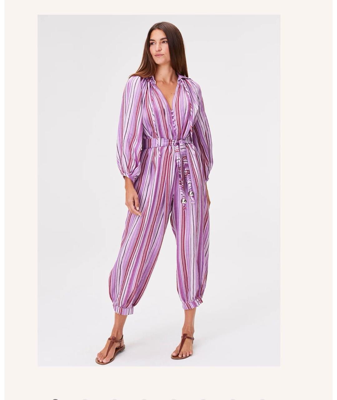 LISA MARIE FERNANDEZ Мульти льняной комбинезон, фото 8