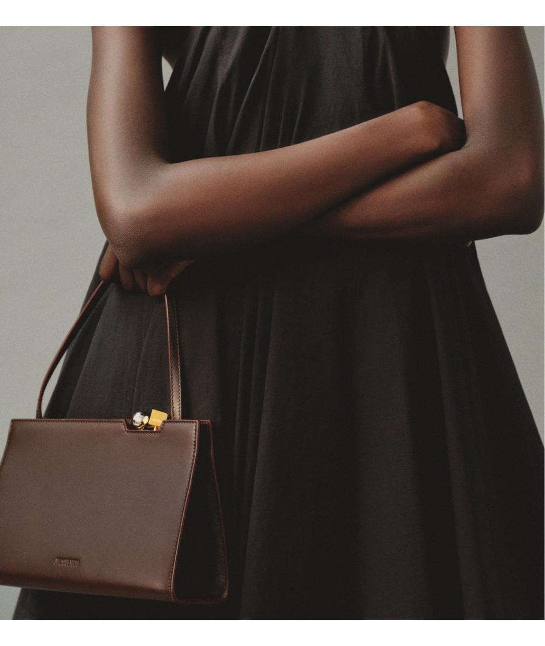 JACQUEMUS Кожаная сумка с короткими ручками, фото 2