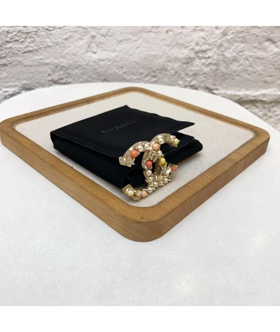 CHANEL Золотая металлическая булавка / брошь, фото 4