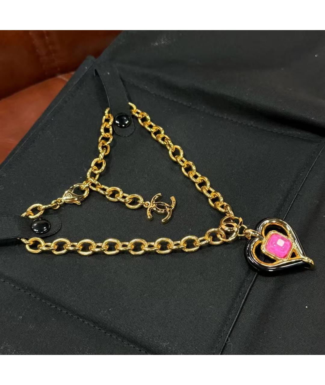 CHANEL Золотое металлическое колье, фото 3