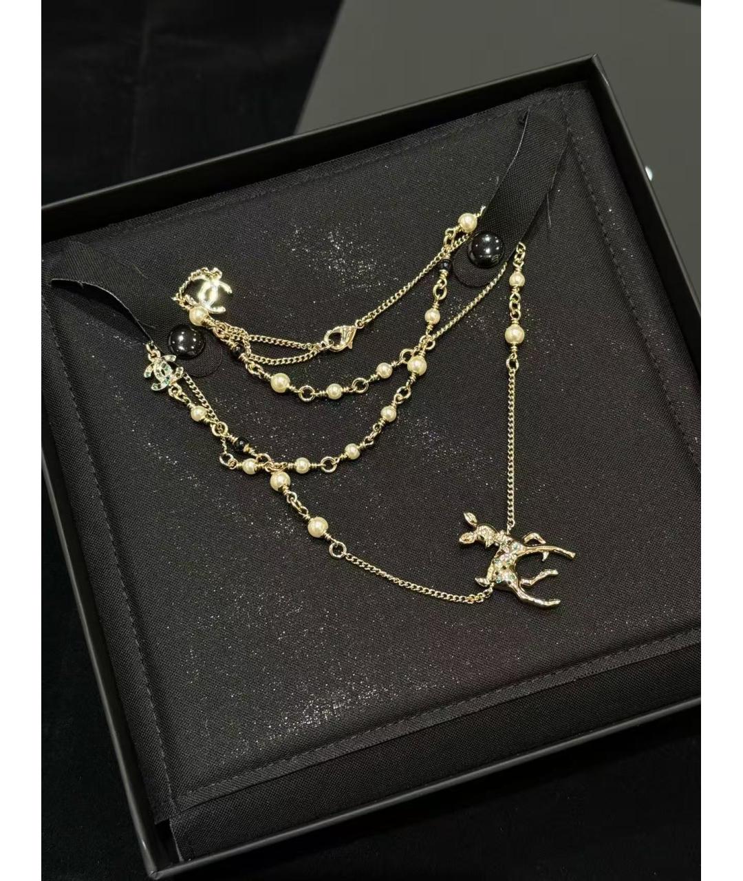 CHANEL Золотое металлическое колье, фото 2