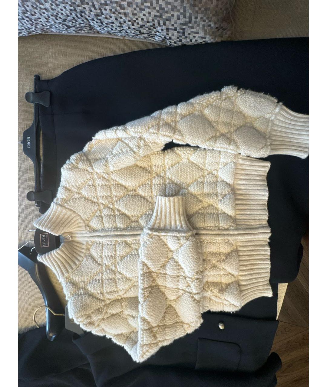 CHRISTIAN DIOR Бежевый шерстяной кардиган, фото 3