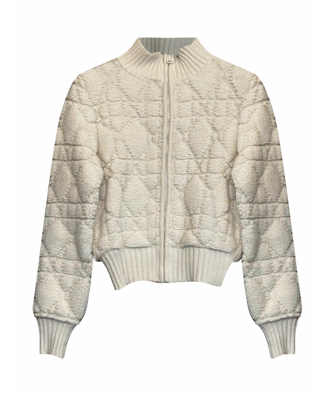 CHRISTIAN DIOR Бежевый шерстяной кардиган, фото 1