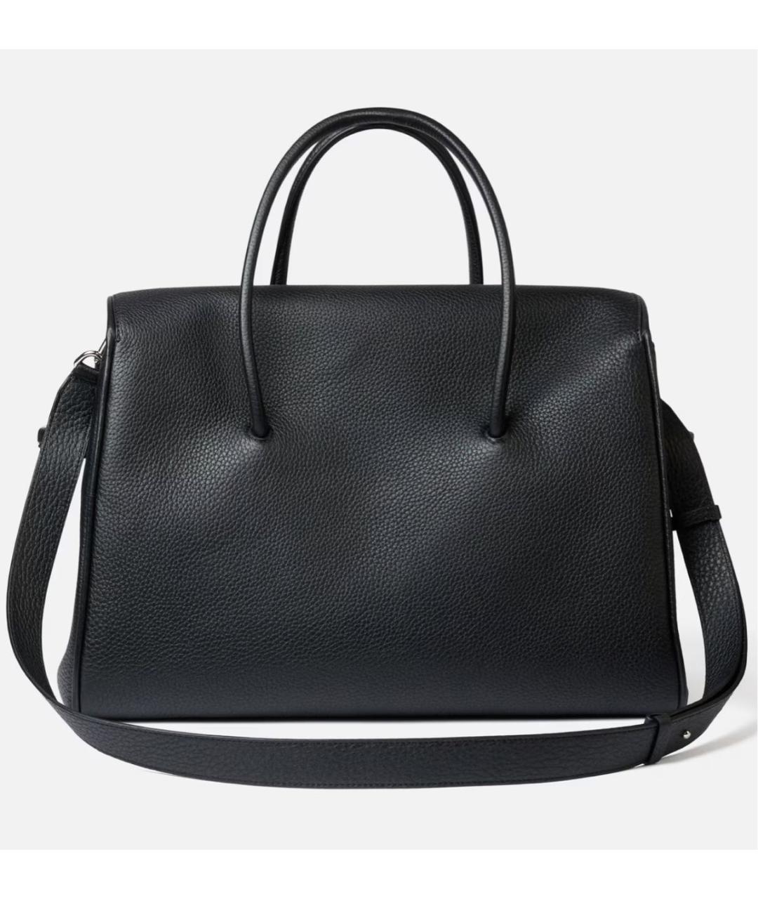 JACQUEMUS Черная кожаная сумка тоут, фото 3