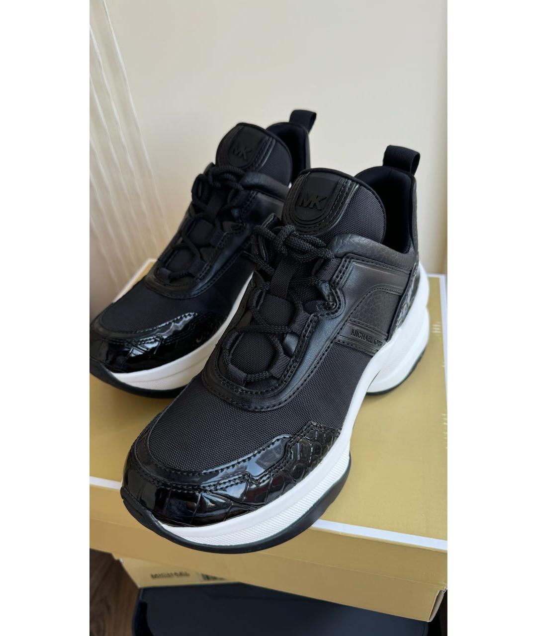 MICHAEL KORS Черные текстильные кроссовки, фото 4