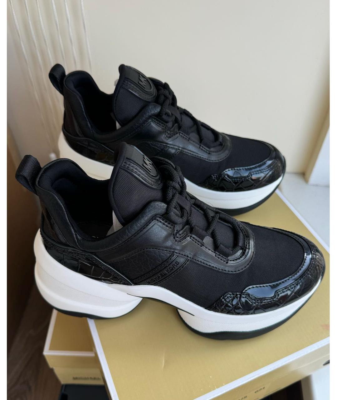 MICHAEL KORS Черные текстильные кроссовки, фото 2