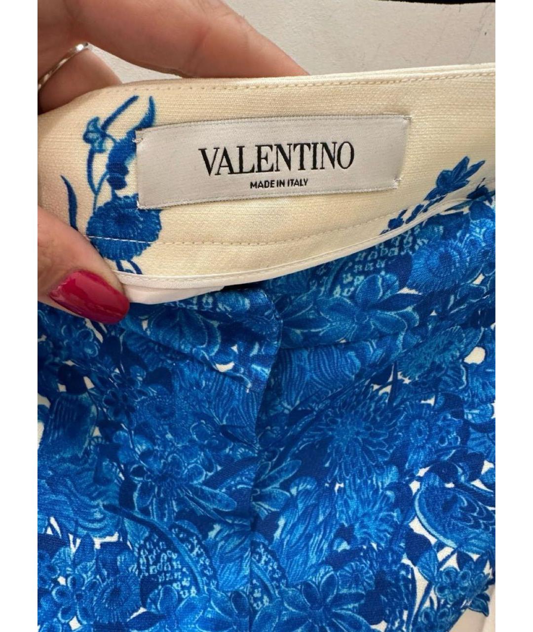 VALENTINO Мульти шерстяные прямые брюки, фото 5