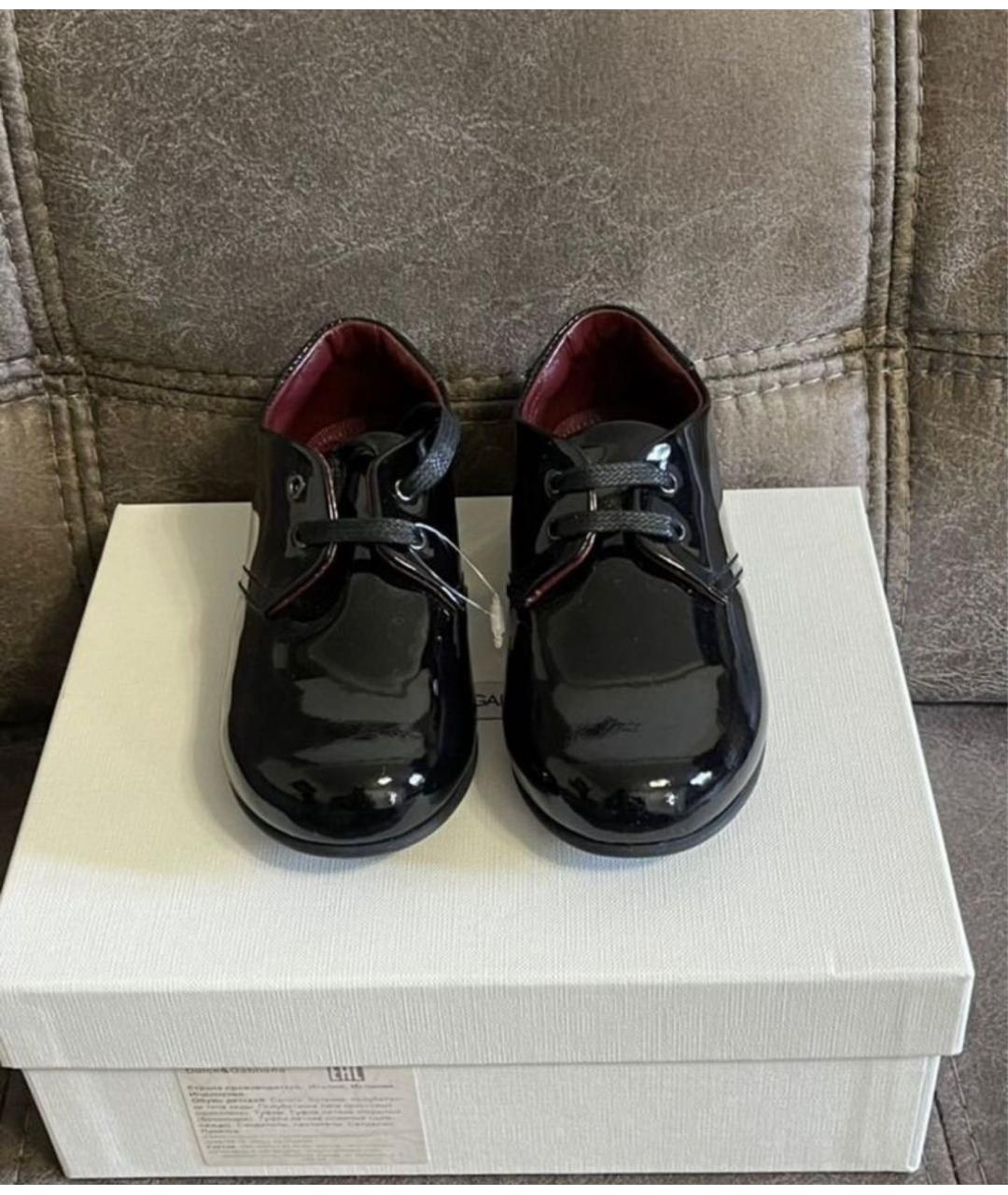 DOLCE&GABBANA Черные лоферы и мокасины из лакированной кожи, фото 2