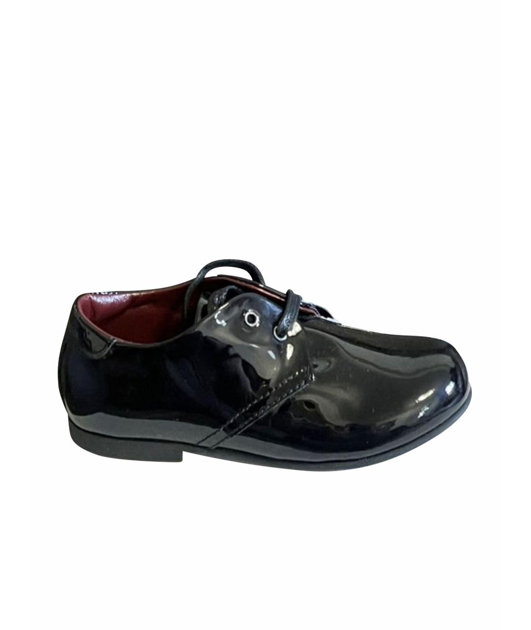 DOLCE&GABBANA Черные лоферы и мокасины из лакированной кожи, фото 8