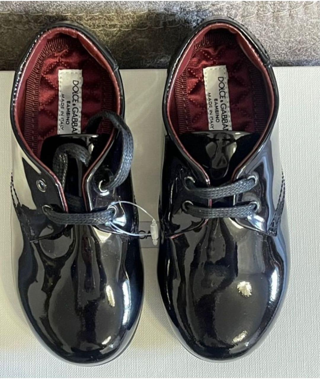 DOLCE&GABBANA Черные лоферы и мокасины из лакированной кожи, фото 3