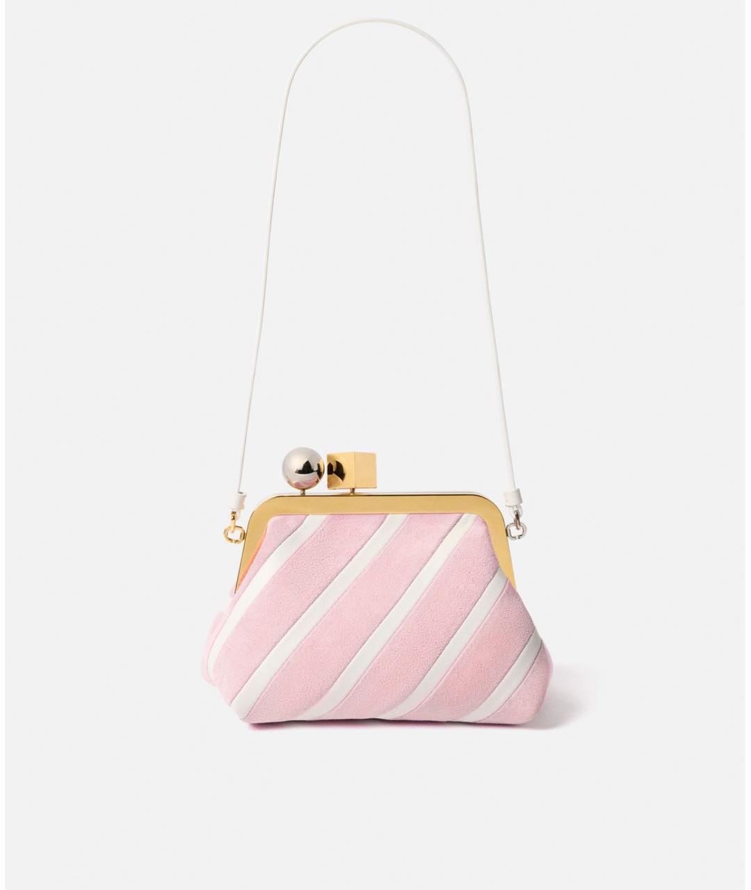 JACQUEMUS Розовая замшевая сумка через плечо, фото 5