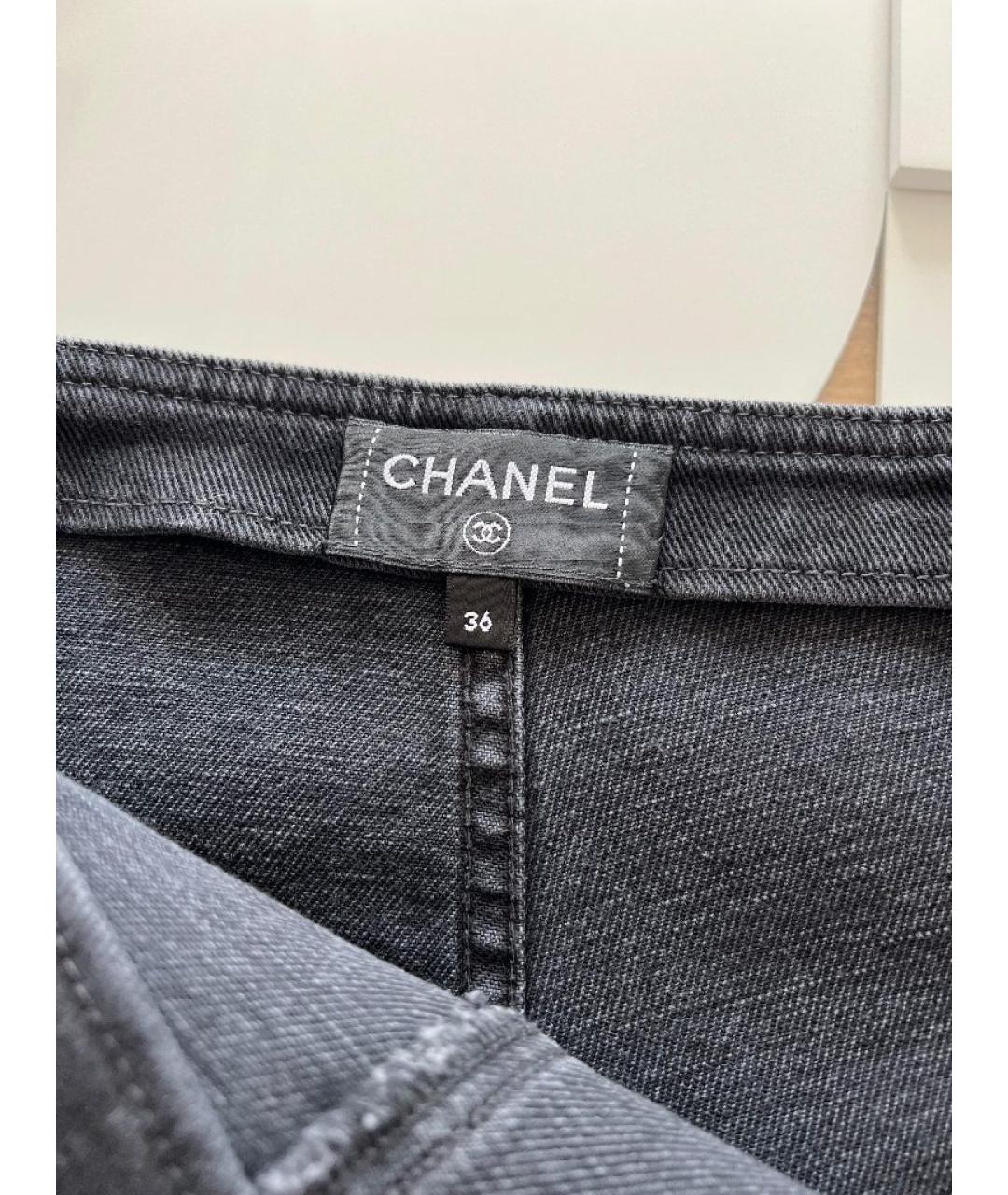 CHANEL Черные джинсы слим, фото 4