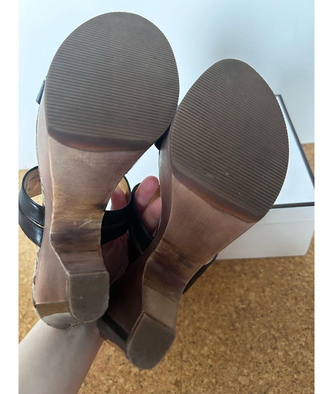 COACH Коричневые кожаные сабо, фото 5