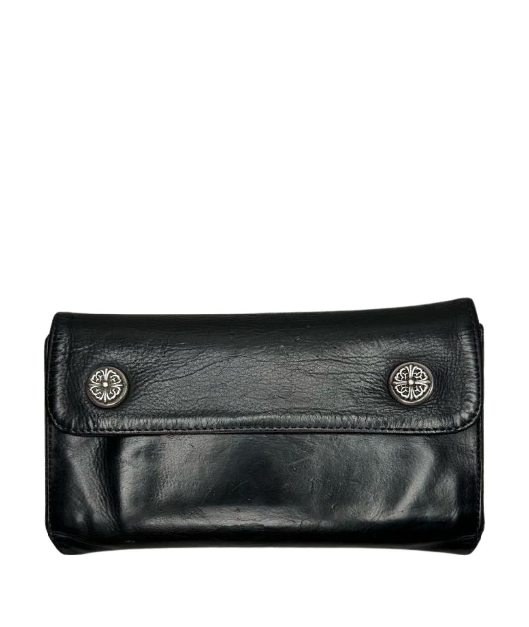 CHROME HEARTS Черный кожаный кошелек, фото 1