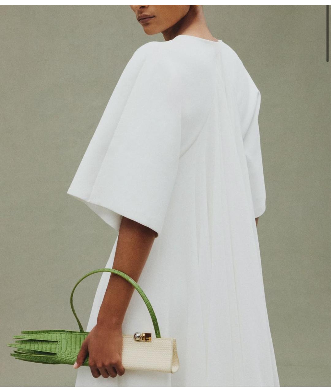 JACQUEMUS Зеленая кожаная сумка с короткими ручками, фото 2