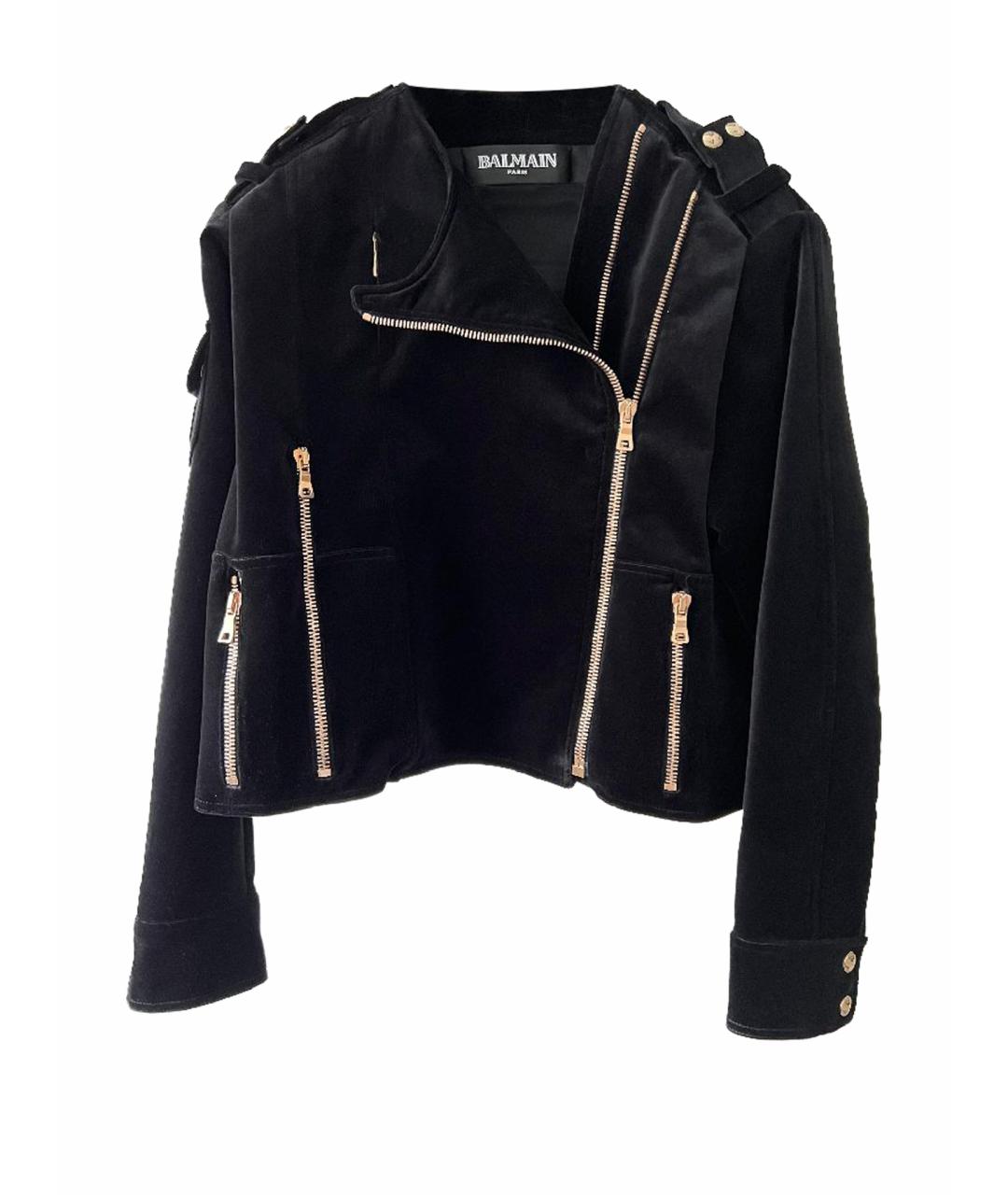 BALMAIN Черное пальто, фото 1