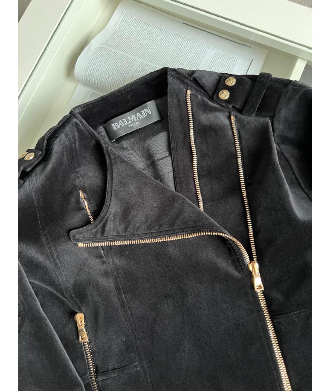 BALMAIN Черное пальто, фото 4