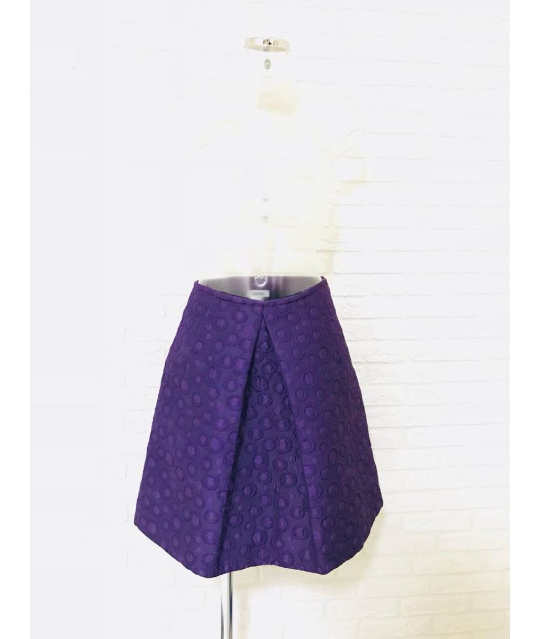 MOSCHINO Фиолетовая вискозная юбка мини, фото 7