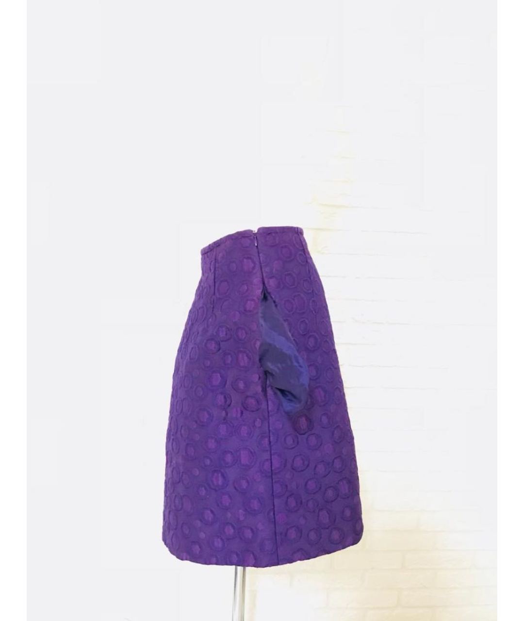 MOSCHINO Фиолетовая вискозная юбка мини, фото 5