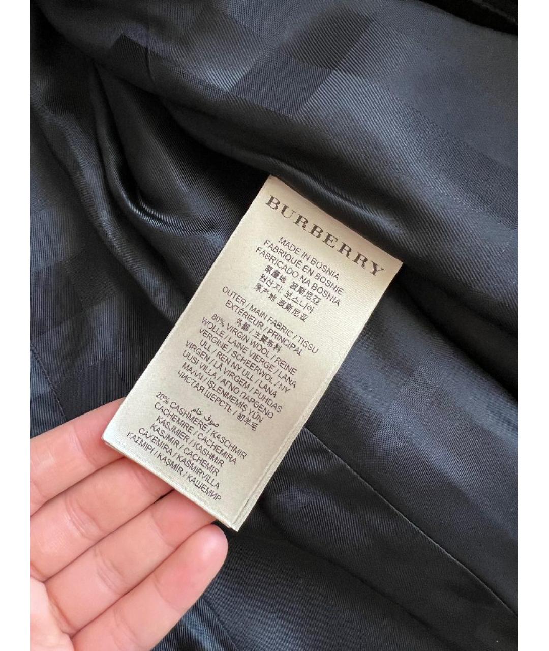 BURBERRY Черное пальто, фото 7