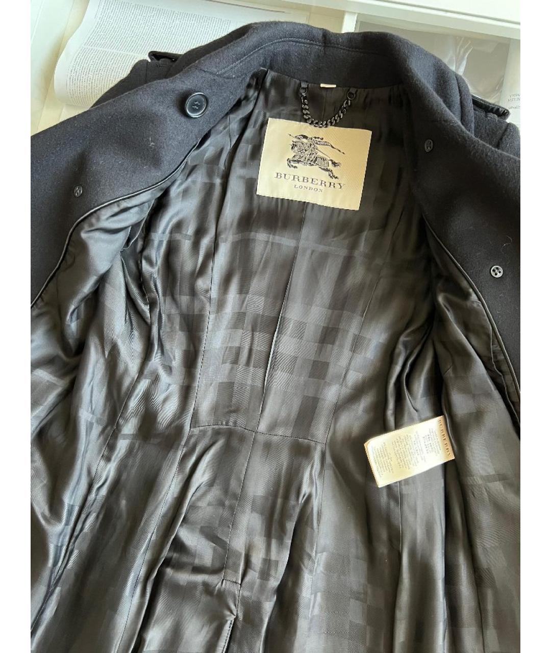 BURBERRY Черное пальто, фото 3