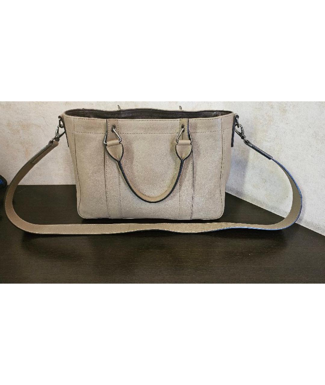 LONGCHAMP Бежевая кожаная сумка тоут, фото 3