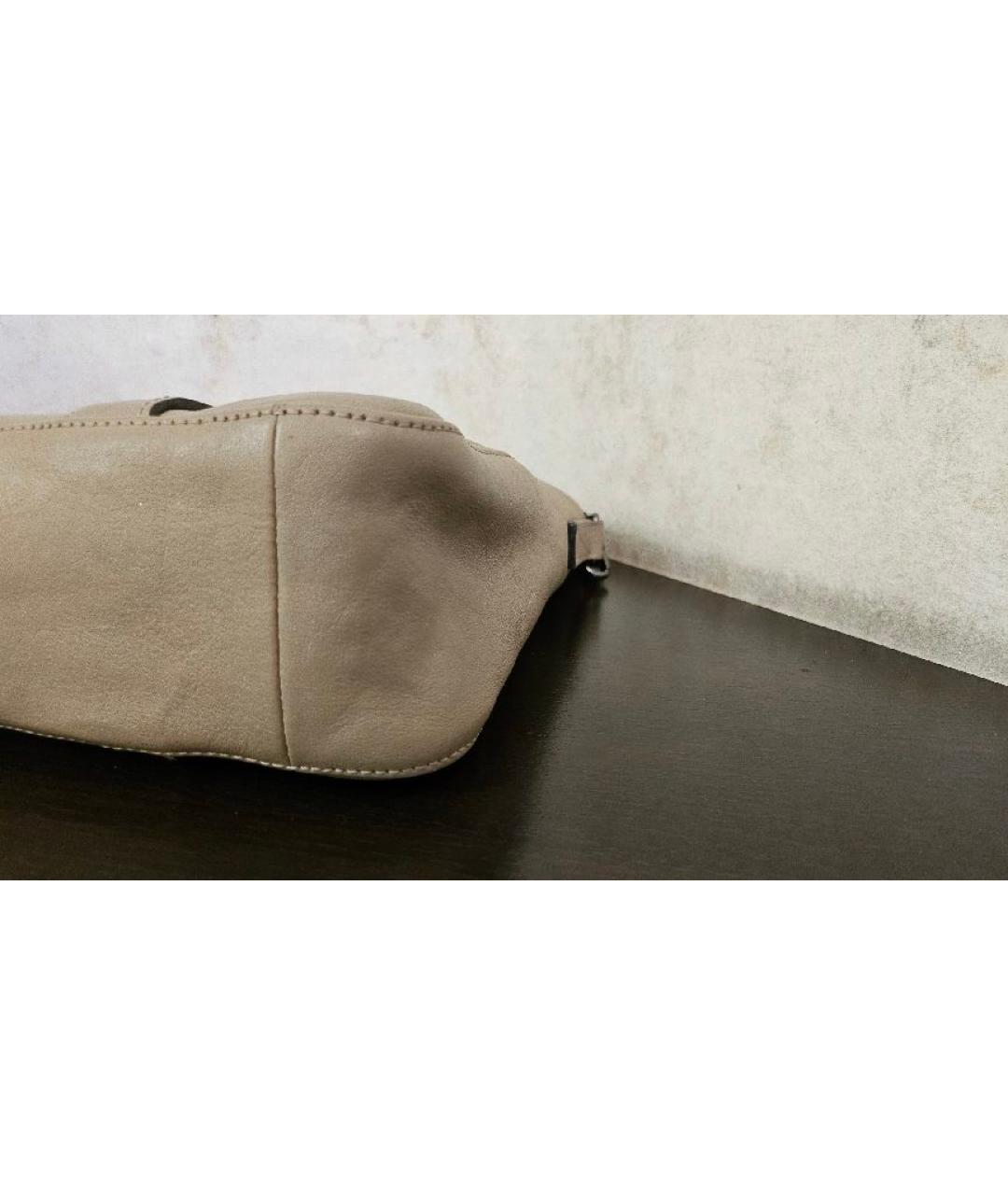 LONGCHAMP Бежевая кожаная сумка тоут, фото 2